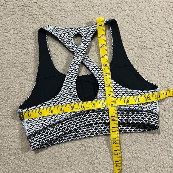 Lululemon Time To Sweat Bra Monochromic White / Black Size 6 - Picture 5 of 5